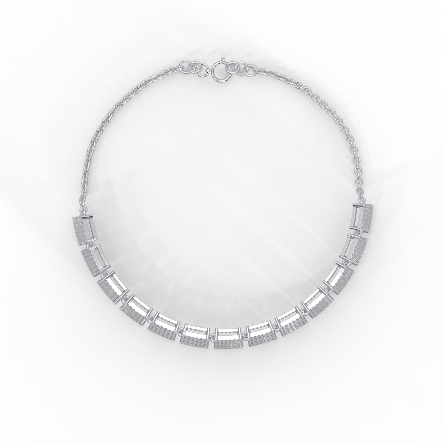 1.26 cttw Natural Diamond Micro Pave Cluster Bracelet for Women in 14K Gold Plated