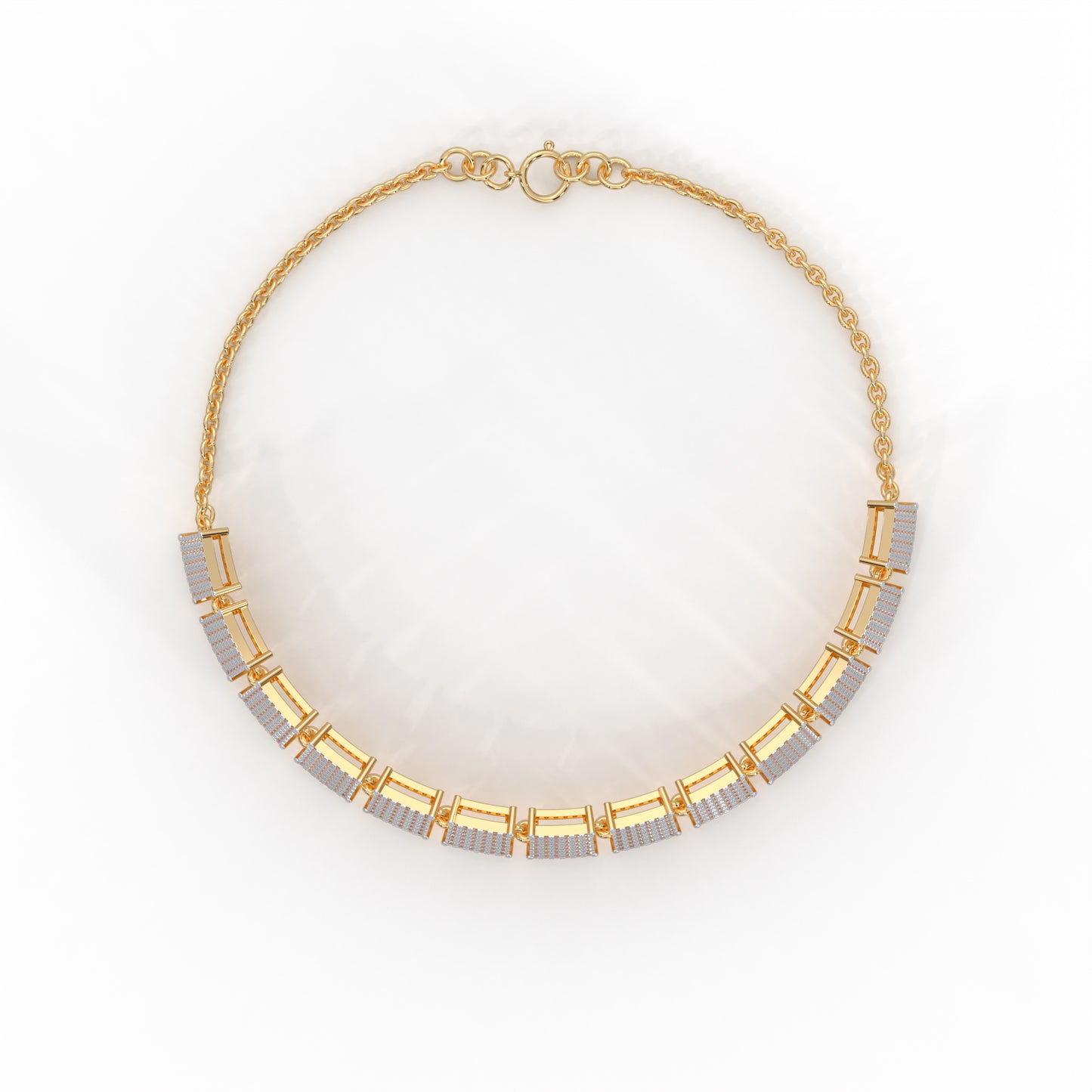 1.26 cttw Natural Diamond Micro Pave Cluster Bracelet for Women in 14K Gold Plated