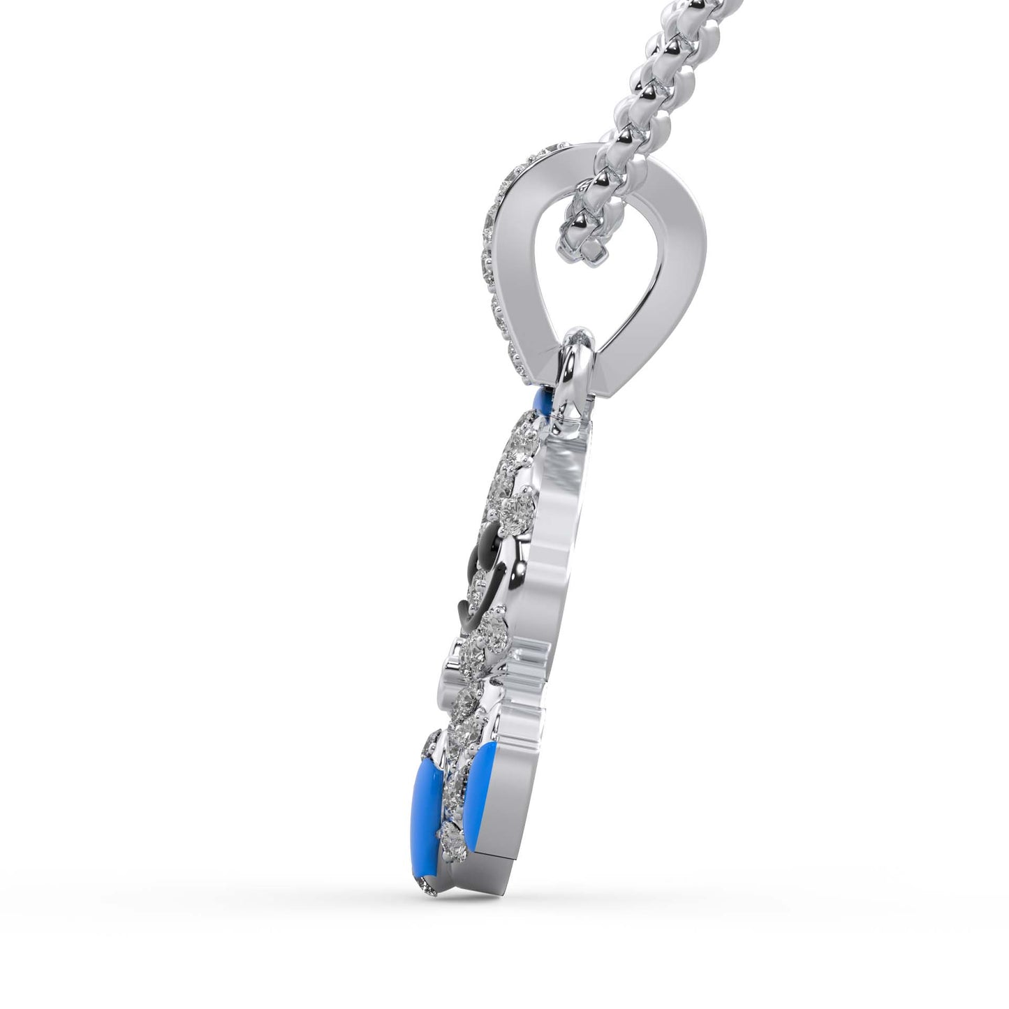 0.27 cttw Natural Diamond Baby Dinosaur Pendant Necklace in 925 Sterling Silver | Birthday Gifts for Toddlers, Kids and Children