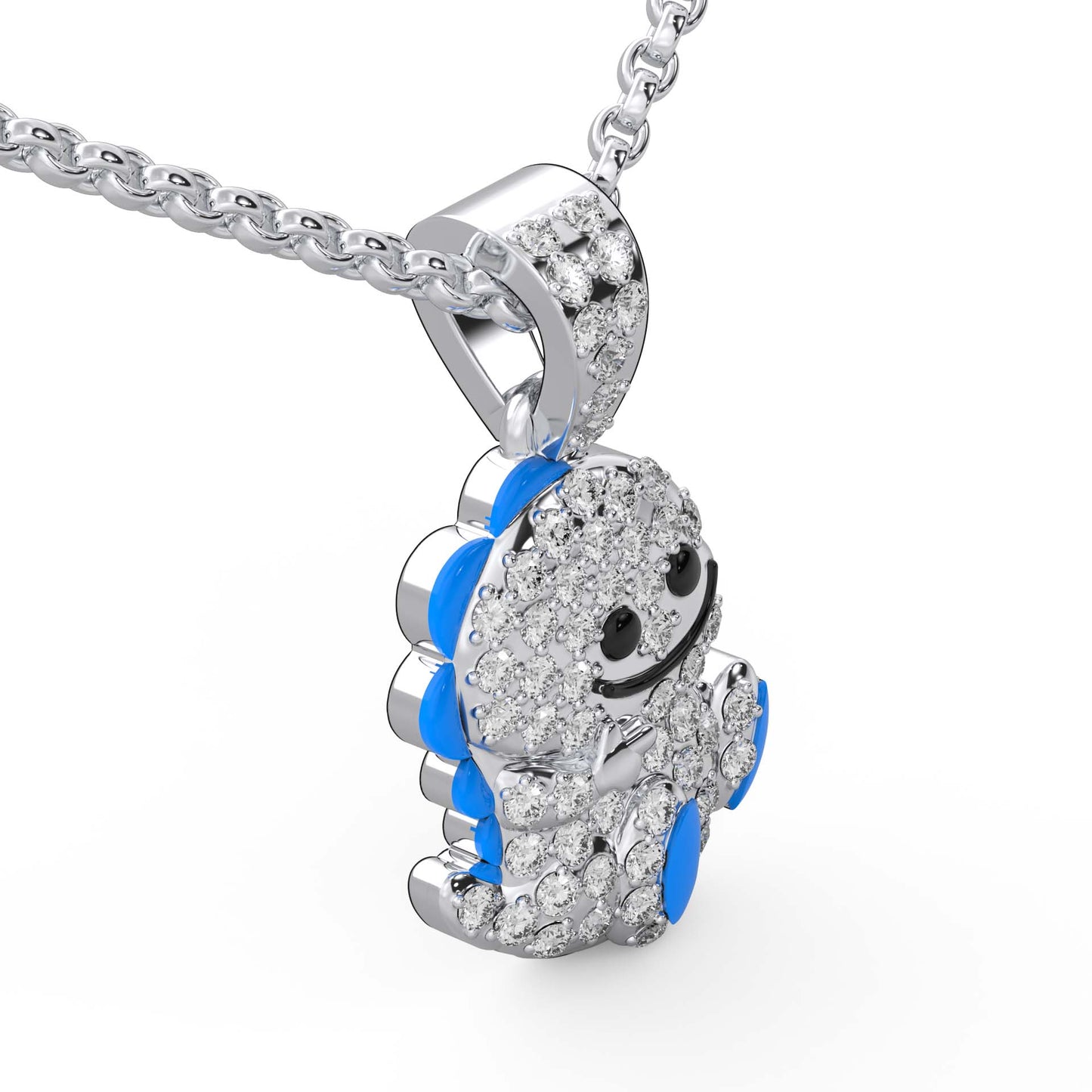 0.27 cttw Natural Diamond Baby Dinosaur Pendant Necklace in 925 Sterling Silver | Birthday Gifts for Toddlers, Kids and Children