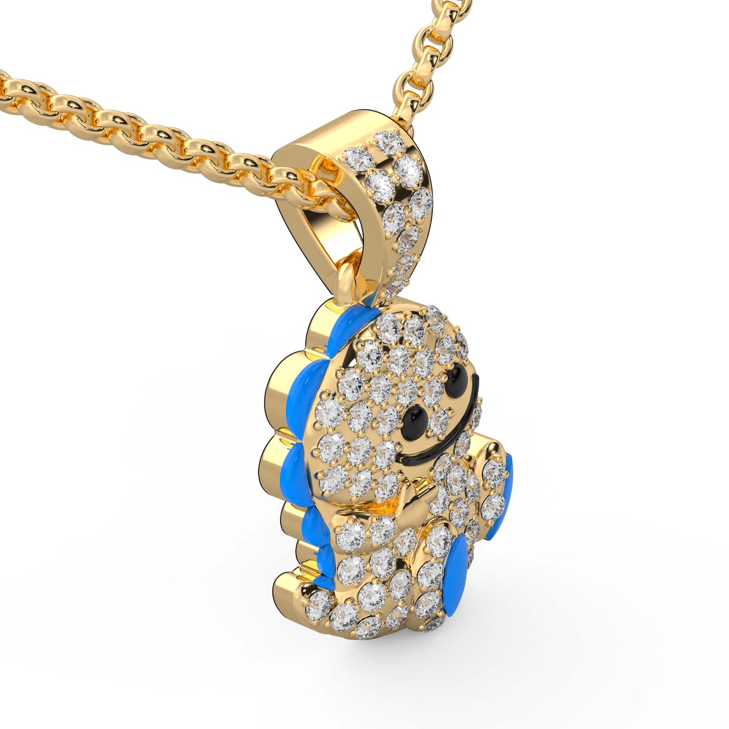 0.27 cttw Natural Diamond Baby Dinosaur Pendant Necklace in 925 Sterling Silver | Birthday Gifts for Toddlers, Kids and Children
