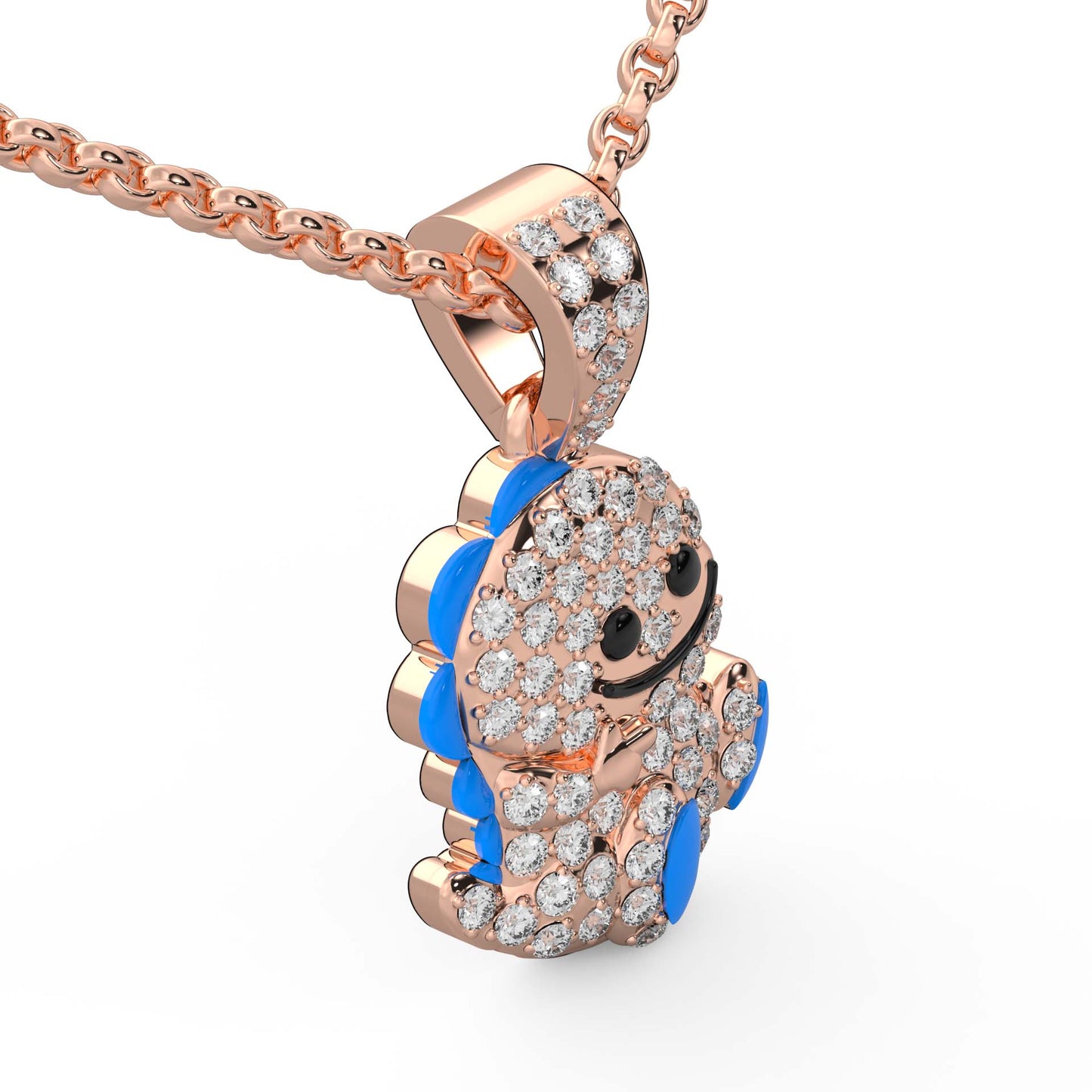 0.27 cttw Natural Diamond Baby Dinosaur Pendant Necklace in 925 Sterling Silver | Birthday Gifts for Toddlers, Kids and Children