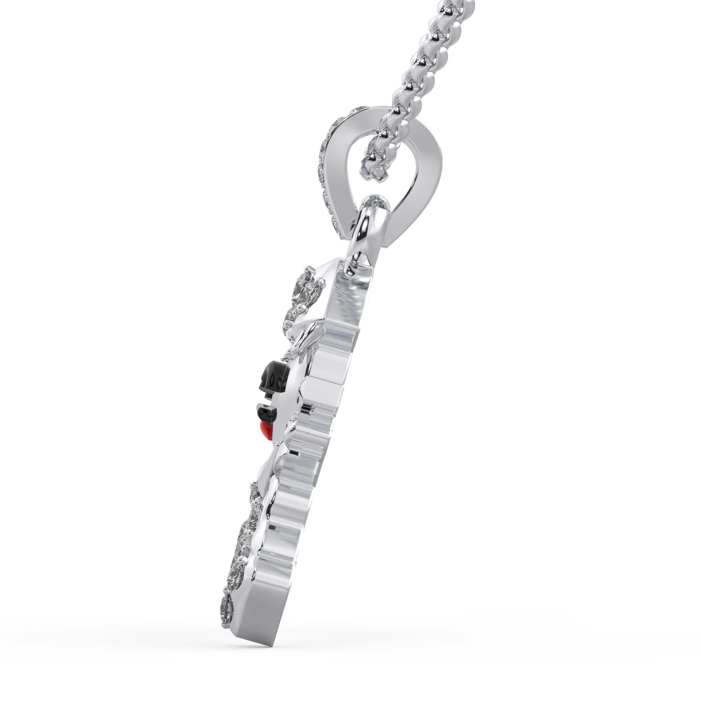 0.16 cttw Natural Diamond Baby Boy Pendant Necklace in 925 Sterling Silver | Perfect Gift for Newborns & Baby Shower