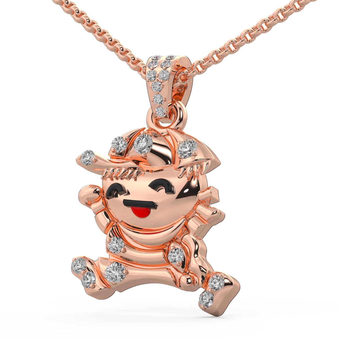 0.16 cttw Natural Diamond Baby Boy Pendant Necklace in 925 Sterling Silver | Perfect Gift for Newborns & Baby Shower