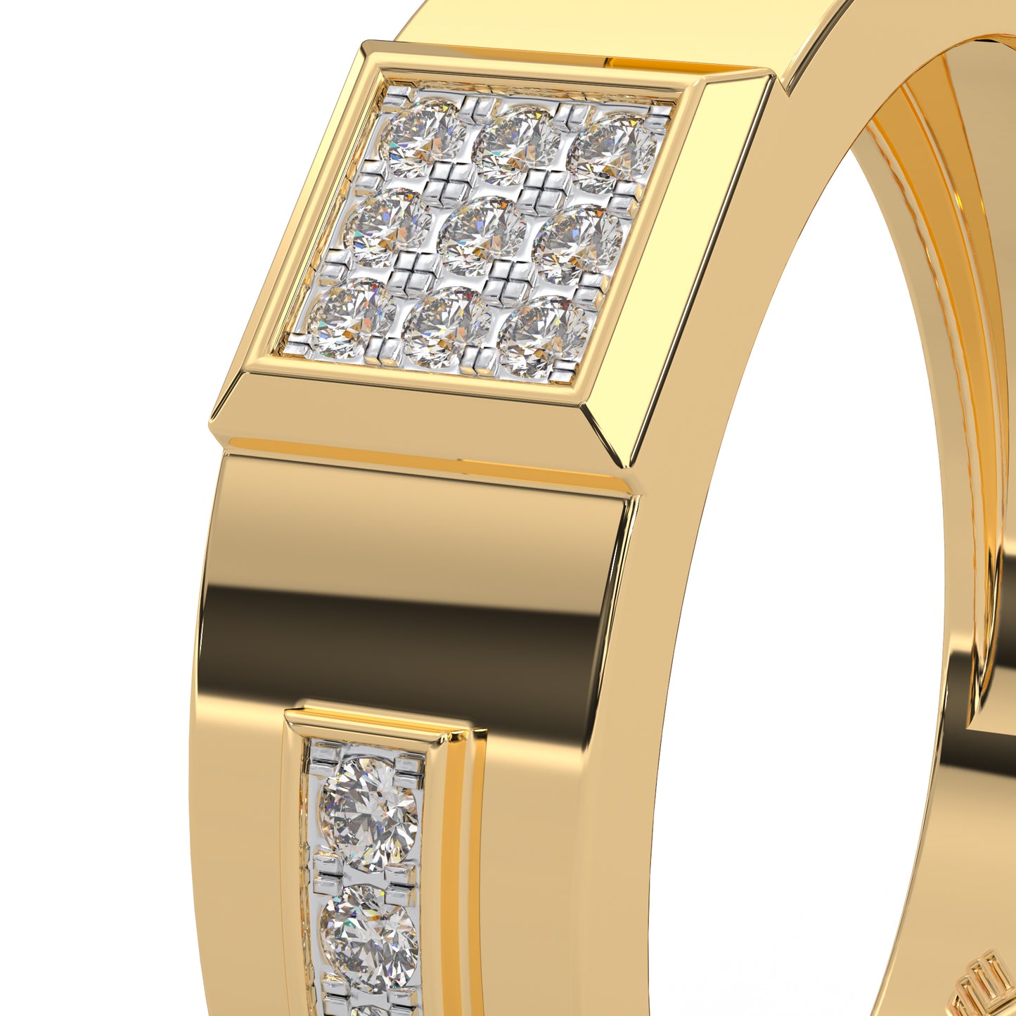 0.19 Cttw Natural Diamond Designer Cluster Men's Ring | 925 Sterling Silver