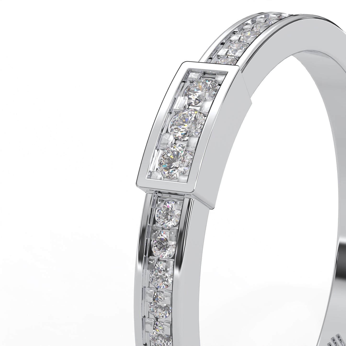 0.10 Cttw Natural Diamond Unique Spaced Out Engagement Ring for Women | 925 Sterling Silver