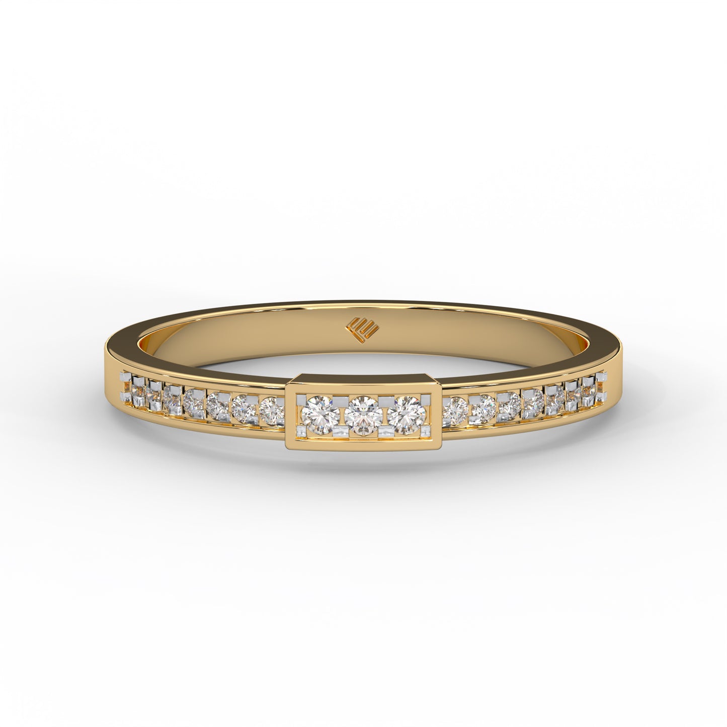 0.10 Cttw Natural Diamond Unique Spaced Out Engagement Ring for Women | 925 Sterling Silver