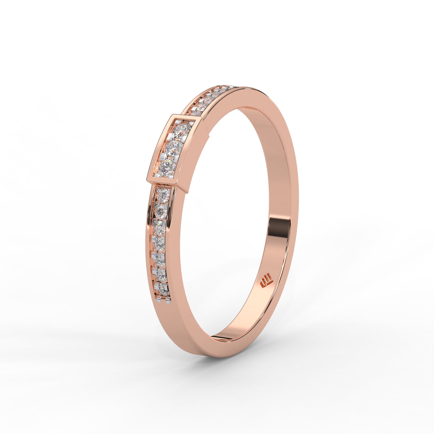 0.10 Cttw Natural Diamond Unique Spaced Out Engagement Ring for Women | 925 Sterling Silver