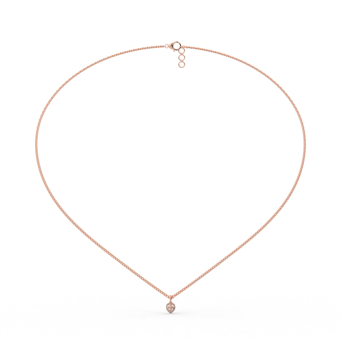 0.12 Cttw Natural Diamond Heart Shape Pendant Necklace in 925 Sterling Silver