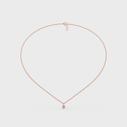 0.12 Cttw Natural Diamond Heart Shape Pendant Necklace in 925 Sterling Silver